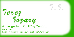 terez vozary business card